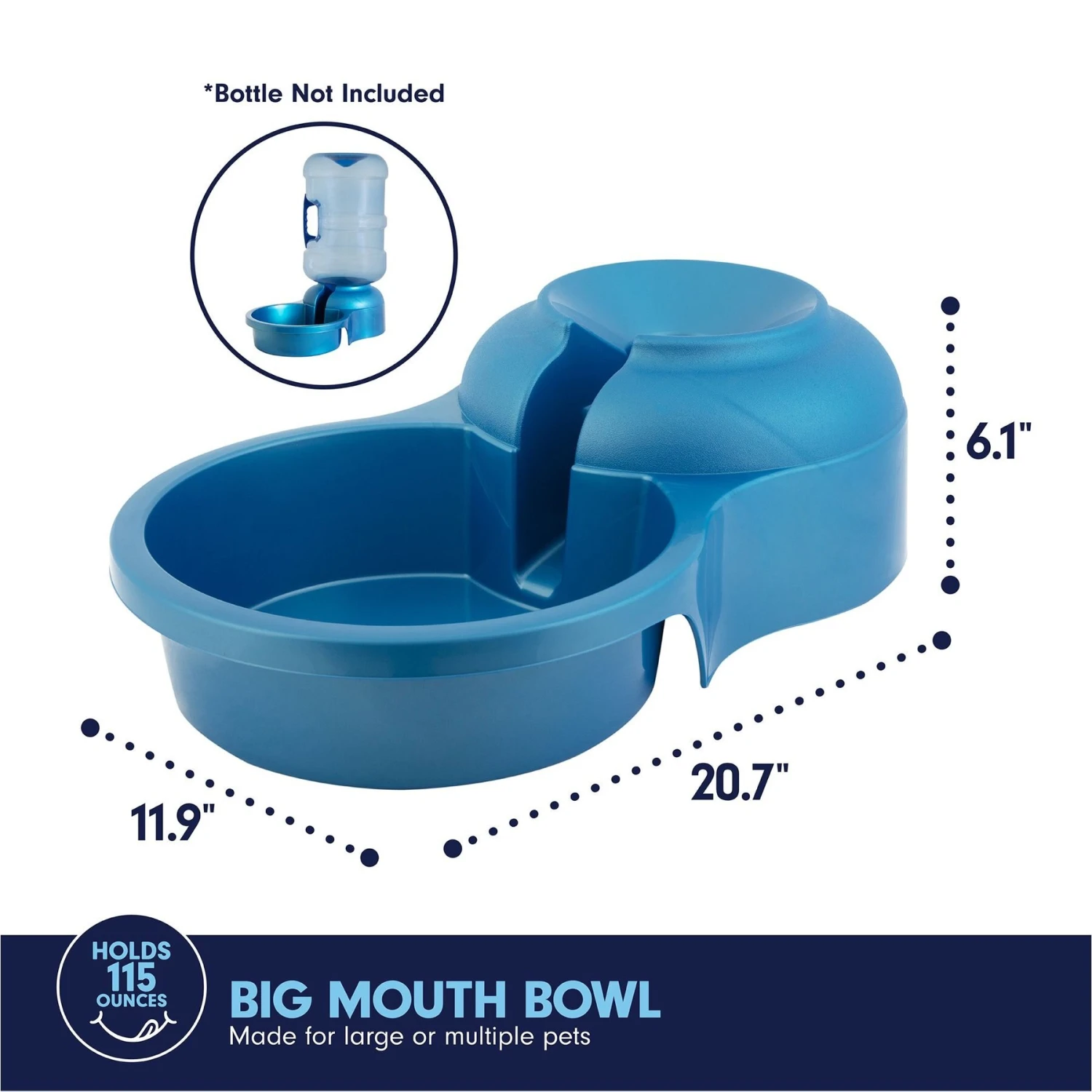 Petmate Big Blue Outdoor Dog Water Bowl, 5-gal 6 Petmate Big Blue Outdoor Dog Water Bowl, 5-gal - Image 4