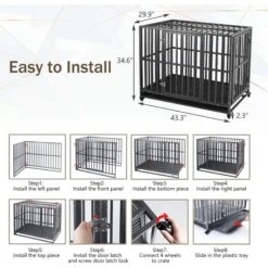 SMONTER Two Doors Heavy Duty Dog Crate 15 SMONTER Two Doors Heavy Duty Dog Crate -Pet Dog Supply Store 904190 PT5. AC SS1800 V1688398420