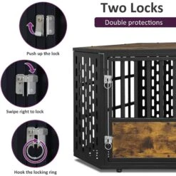 SMONTER Wooden Corner Crate Furniture Style Dog Kennel 12 SMONTER Wooden Corner Crate Furniture Style Dog Kennel -Pet Dog Supply Store 904206 PT3. AC SS1800 V1688398424