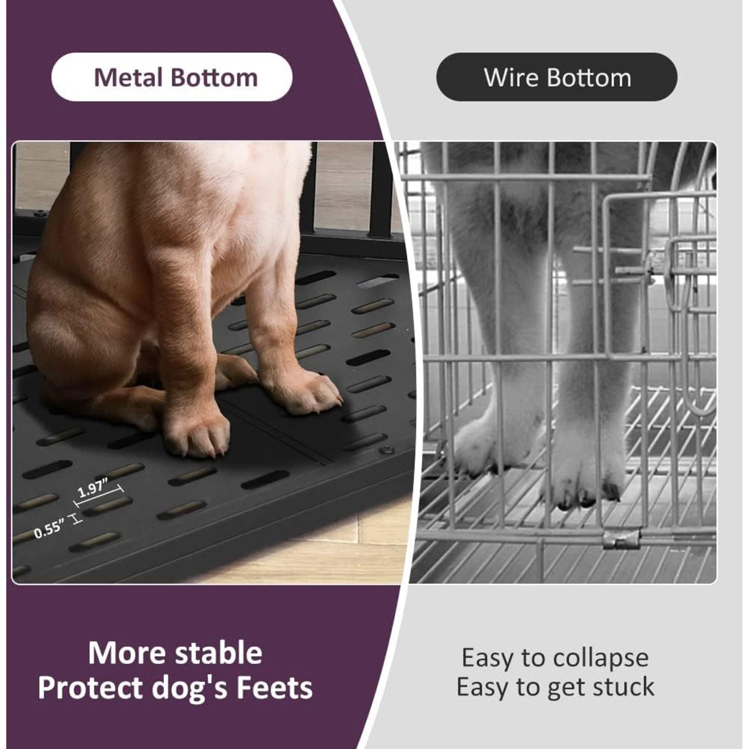 SMONTER Wooden Corner Crate Furniture Style Dog Kennel 7 SMONTER Wooden Corner Crate Furniture Style Dog Kennel - Image 5