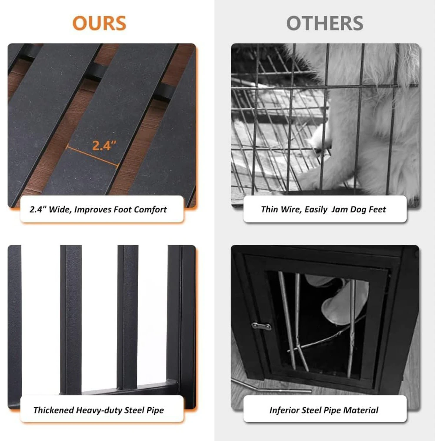 SMONTER Wooden Furniture Style Dog Crate 6 SMONTER Wooden Furniture Style Dog Crate - Image 4