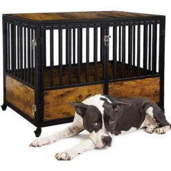 SMONTER Wooden Furniture Style Dog Crate 15 SMONTER Wooden Furniture Style Dog Crate -Pet Dog Supply Store 904238 PT6. AC SS1800 V1688398423