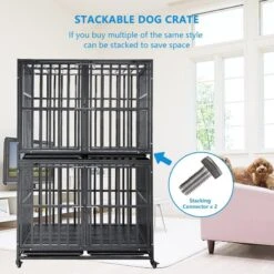 SMONTER Stackable Heavy Duty Dog Crate -Pet Dog Supply Store 904270 PT3. AC SS1800 V1688398426