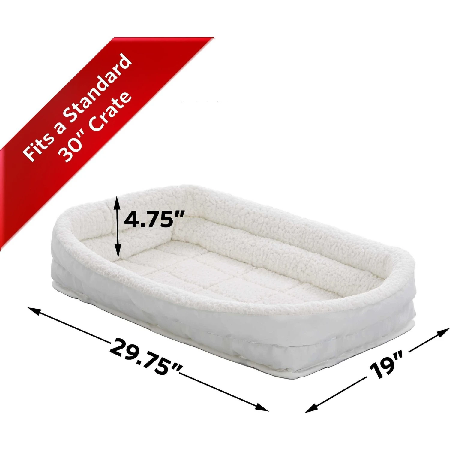MidWest Quiet Time Deluxe Fleece Double Bolster Dog Crate Mat 7 MidWest Quiet Time Deluxe Fleece Double Bolster Dog Crate Mat - Image 5