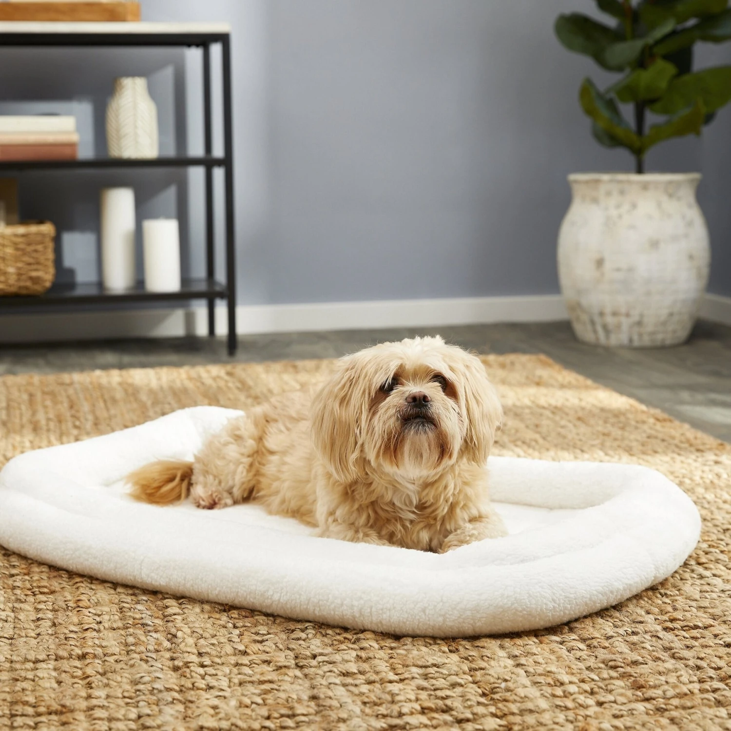 MidWest Quiet Time Deluxe Fleece Double Bolster Dog Crate Mat 9 MidWest Quiet Time Deluxe Fleece Double Bolster Dog Crate Mat - Image 7