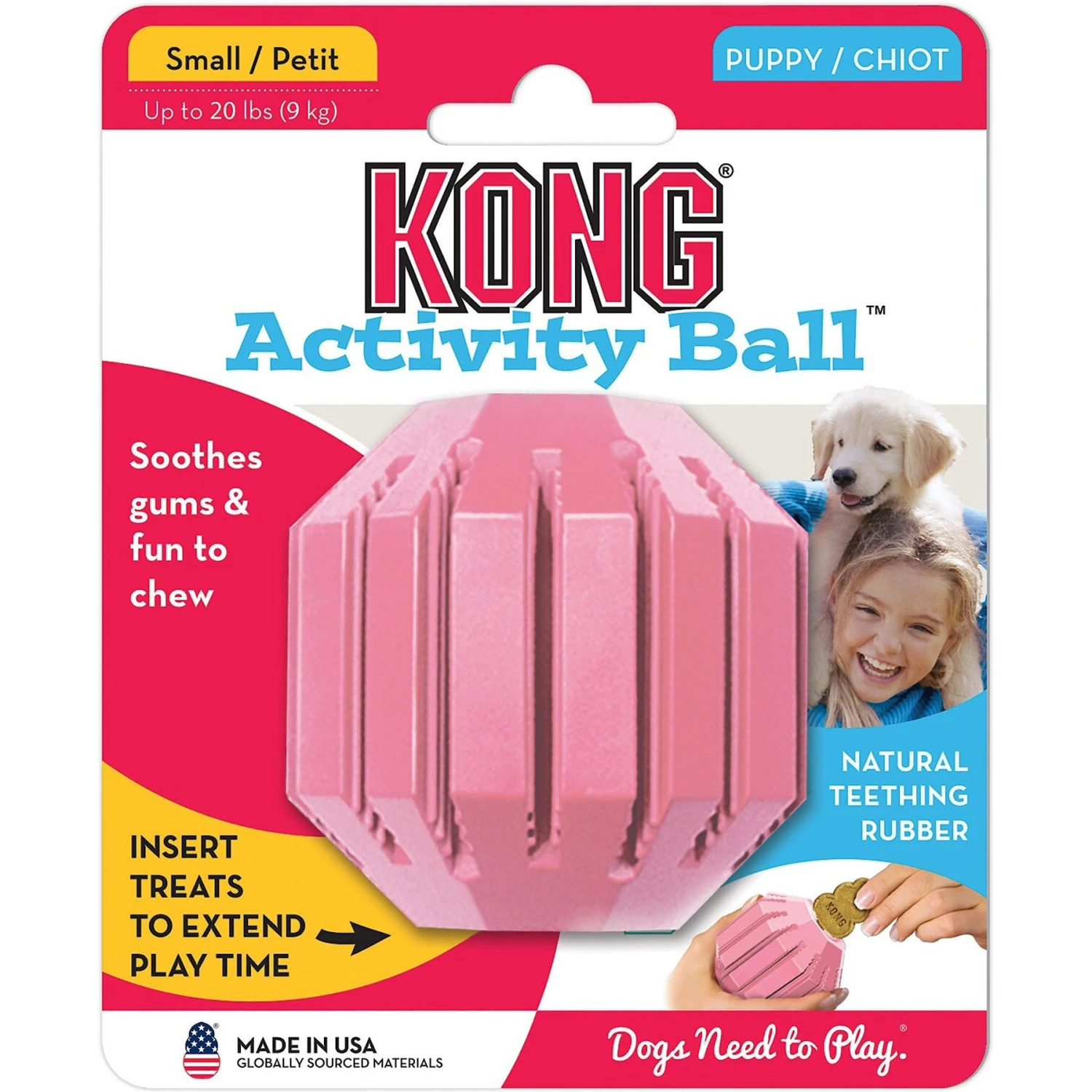 KONG Puppy Activity Ball Dog Toy, Color Varies 10 KONG Puppy Activity Ball Dog Toy, Color Varies - Image 8