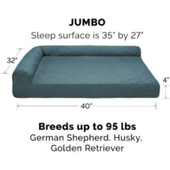 FurHaven Paw-Quilted Memory Top Deluxe Chaise Orthopedic Cat & Dog Bed With Removable Cover -Pet Dog Supply Store 919742 PT2. AC SS1800 V1690910460