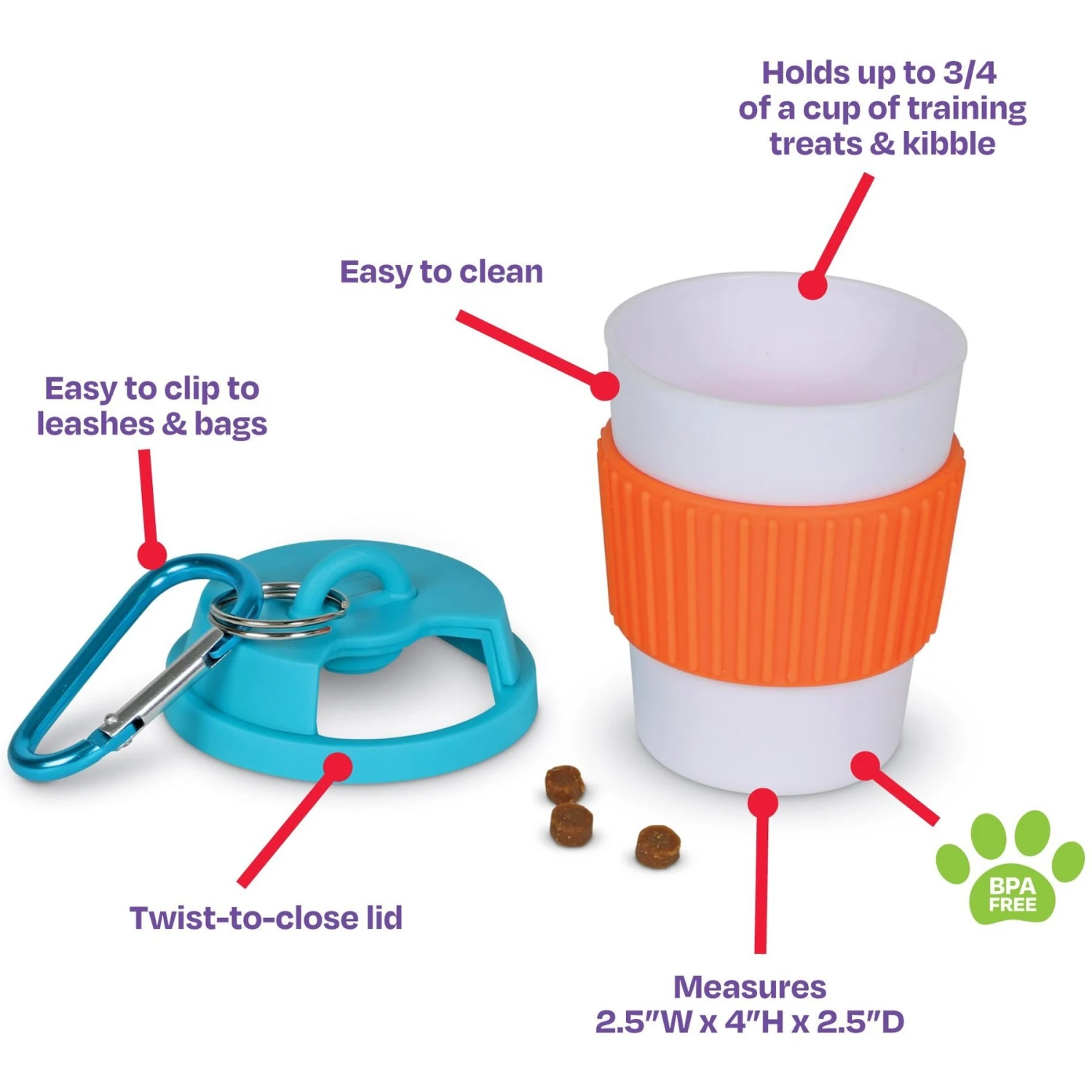Brightkins Let's Go Treat Holder Coffee Cup Dog Toy 4 Brightkins Let's Go Treat Holder Coffee Cup Dog Toy - Image 2