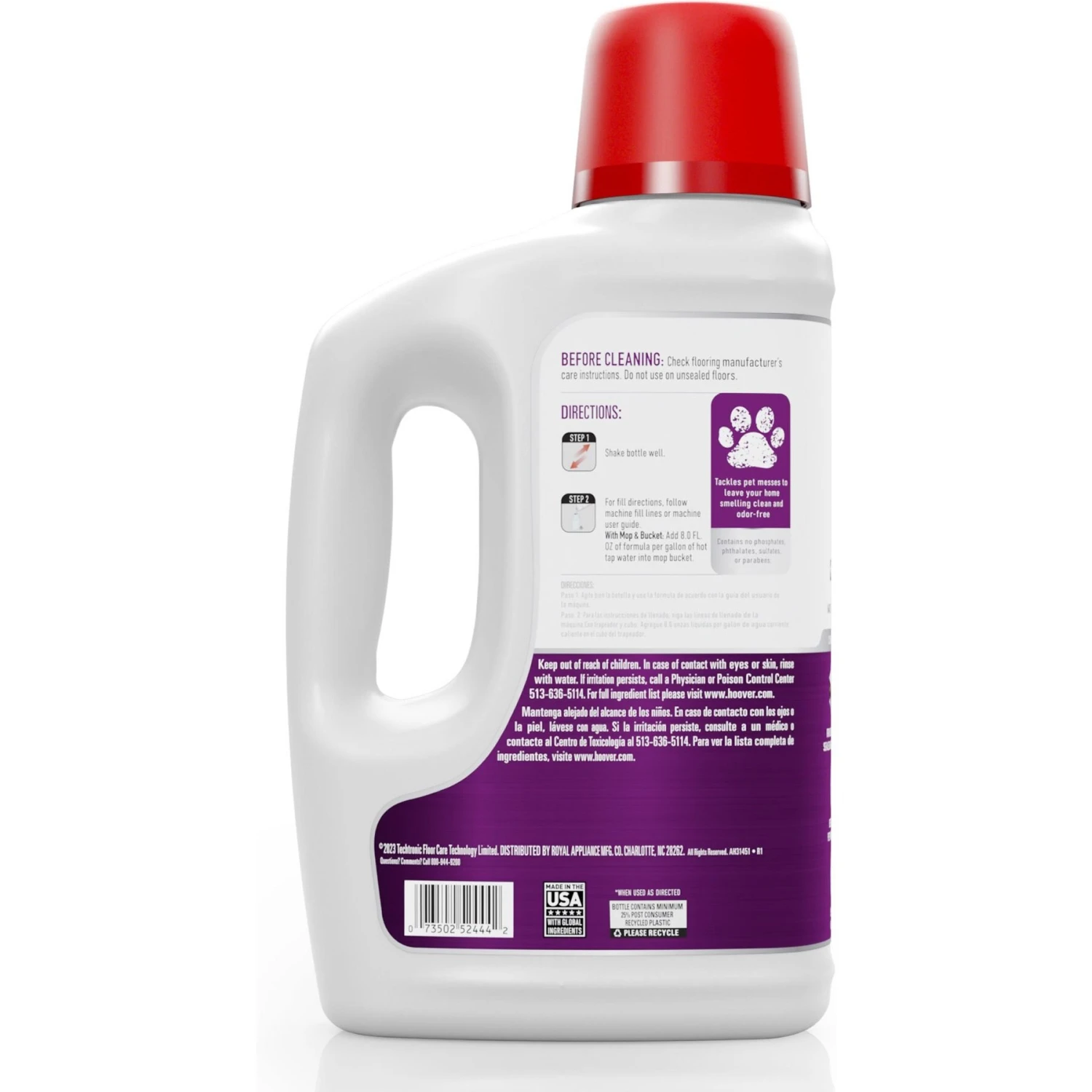 Hoover Paws & Claws Hard Floor Cleaner, 64-oz Bottle 8 Hoover Paws & Claws Hard Floor Cleaner, 64-oz Bottle - Image 6