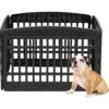 IRIS 4-Panel Dog Exercise Playpen, Black, Medium: 24-in -Pet Dog Supply Store 935678 MAIN. AC SS1800 V1691503562