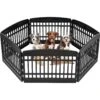 IRIS 6-Panel Dog Exercise Playpen, Black, Medium: 24-in -Pet Dog Supply Store 935694 MAIN. AC SS1800 V1691503563