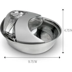 Pioneer Pet Stainless Steel Dog & Cat Fountain Raindrop Design & Pioneer Pet Replacement Filters For Ceramic & Stainless Steel Fountains -Pet Dog Supply Store 947454 PT4. AC SS1800 V1693925030