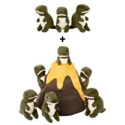 Frisco Volcano Hide & Seek Puzzle Plush Squeaky Dog Toy Refills, 3 Count & Frisco Volcano Hide & Seek Puzzle Plush Squeaky Dog Toy