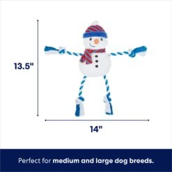 Frisco Holiday Snowman Plush With Rope Squeaky Dog Toy & Frisco Holiday Reindeer Plush With Rope Squeaky Dog Toy -Pet Dog Supply Store 986174 PT2. AC SS1800 V1698257848