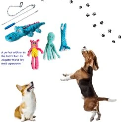 Pet Fit For Life Squeaky Plush Dog Toy For Alligator Wand, 3 Count -Pet Dog Supply Store 987270 PT2. AC SS1800 V1699648335